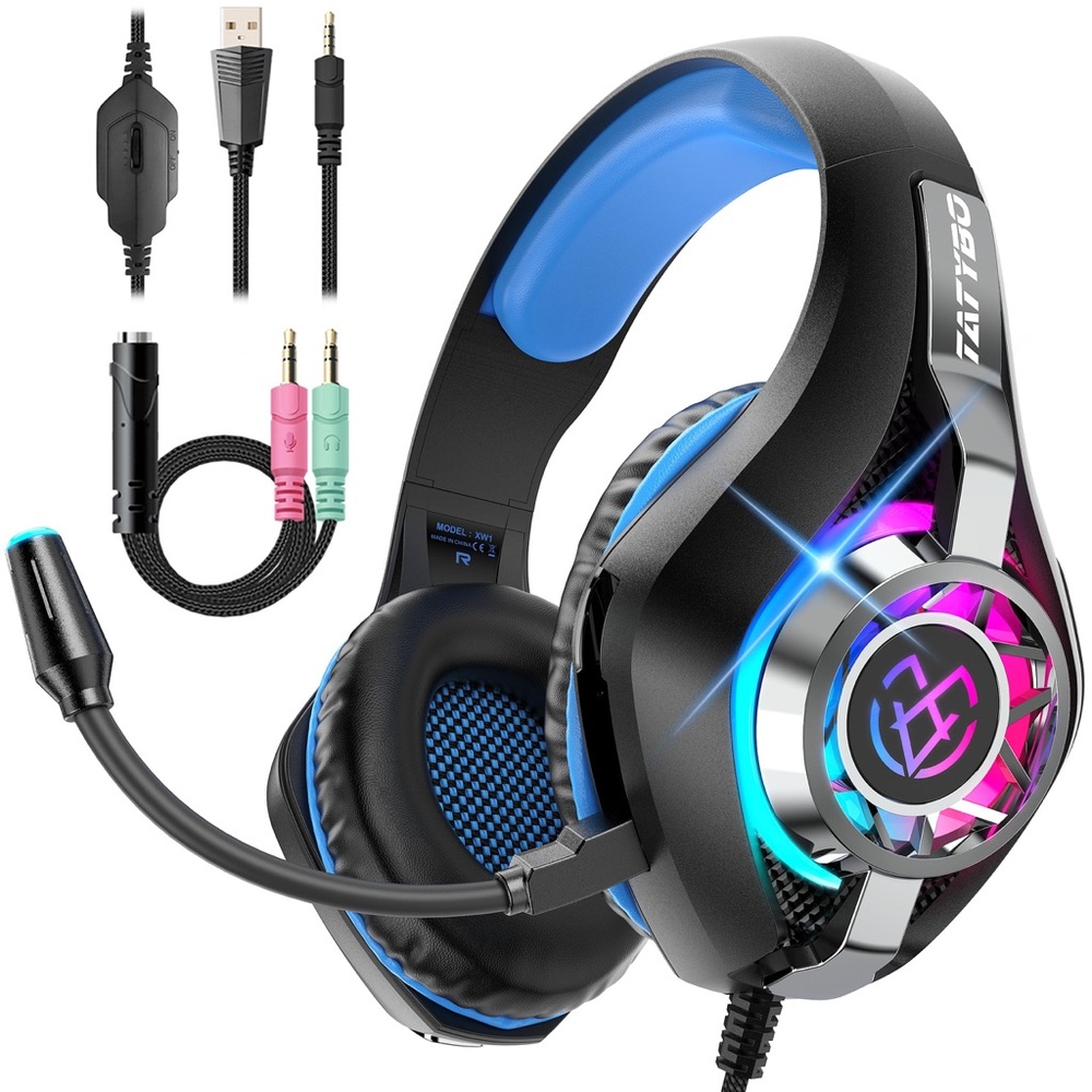 Tatybo XW1 Gaming Headset in Blue Black